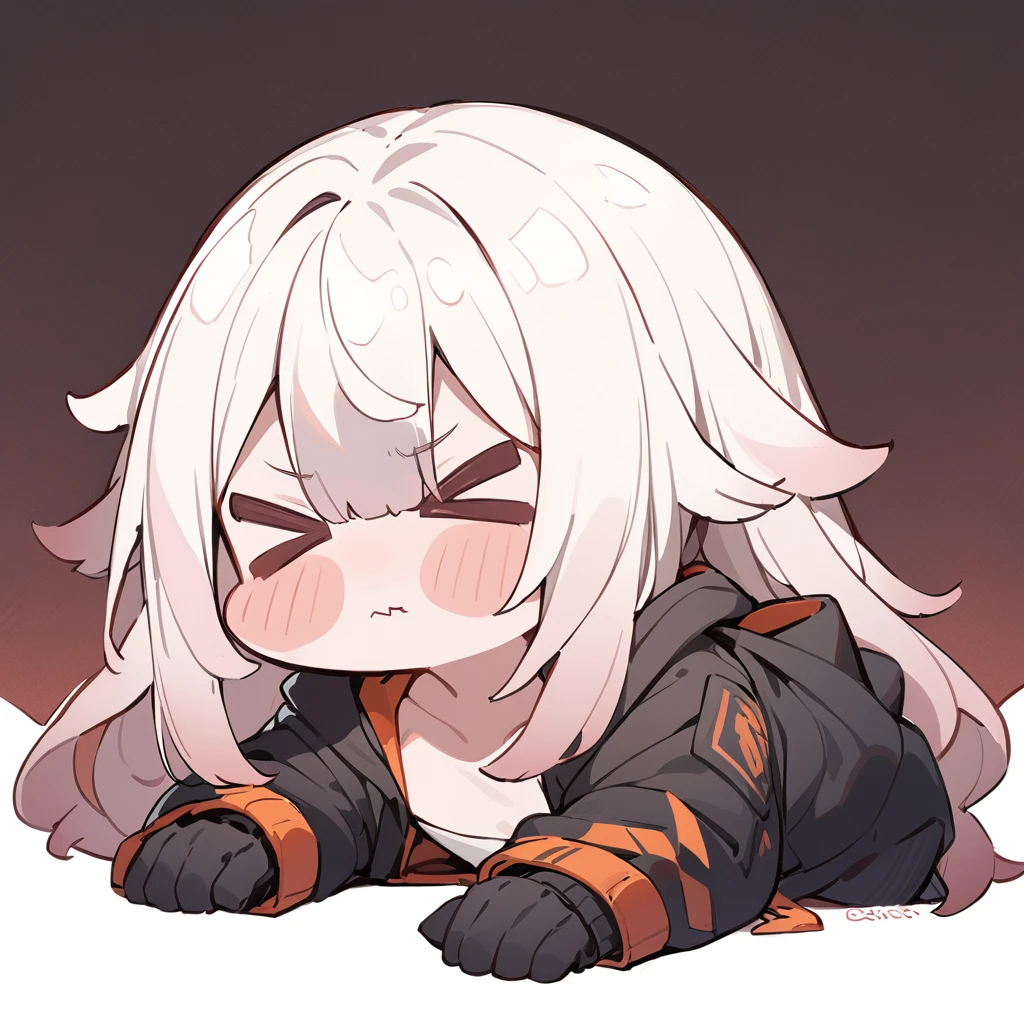 Little,alone,>_<,
masterpiece,Highest quality,
One girl,Ptosis \(Arknights\),Arknights,
Simple Background,White Background,