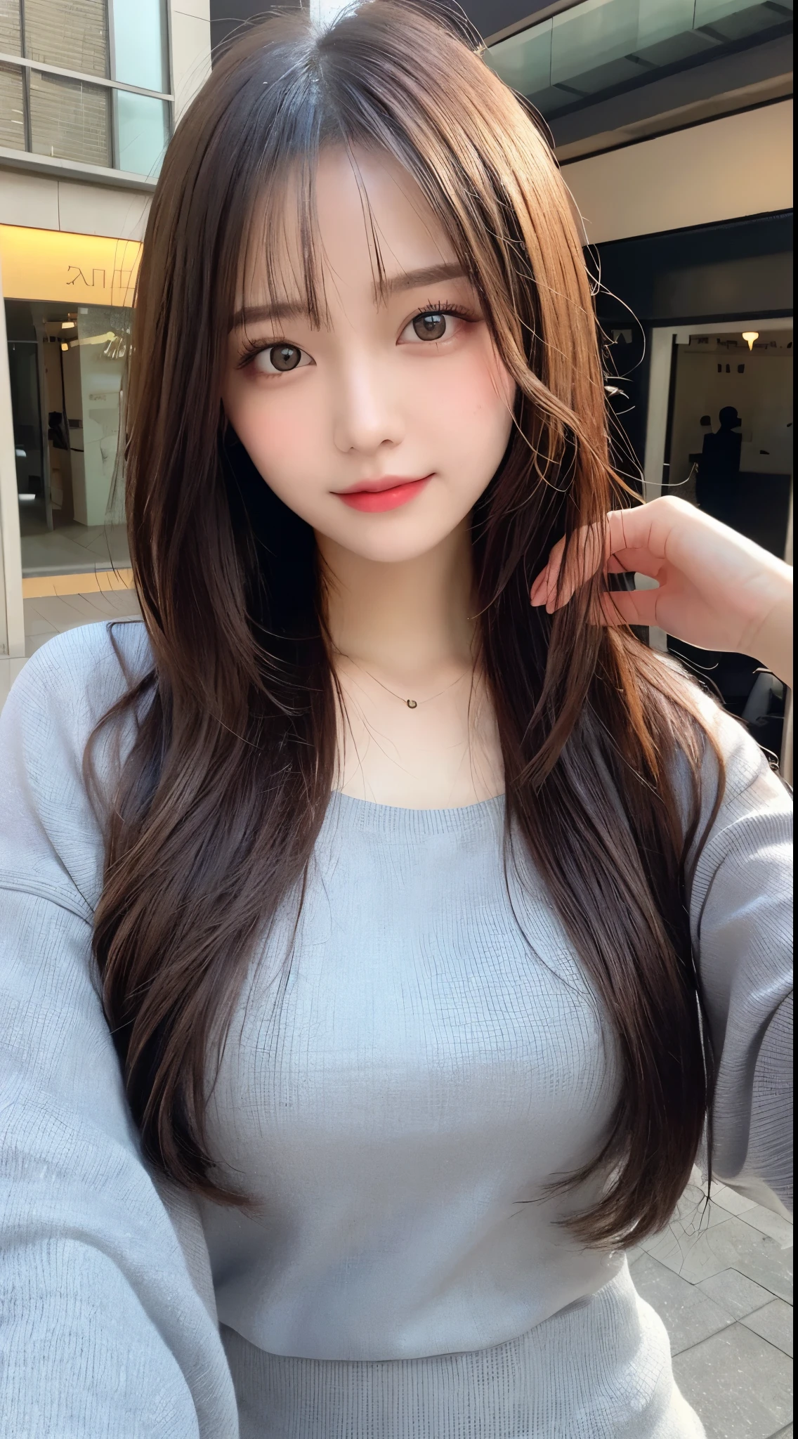 Tabletop, Highest quality, shape, Very detailed, finely, High resolution, 8k wallpaper, 完璧なダイナミックな構shape, Beautiful and exquisite, Nice spring clothes,Beautiful straight hair,Small breasts,Natural color lip, 20-year-old girl、cute、Always blur the background,Perfect and beautiful face,Beautiful and dense face、Slim face and figure,Big eyes、Putting on gal makeup,Actual Photos(Best image quality)、Sexy Face、Fashion model posing、Full Body Shot、smile、Change pose randomly、Randomly change the shooting angle and position、Summer fashion for women