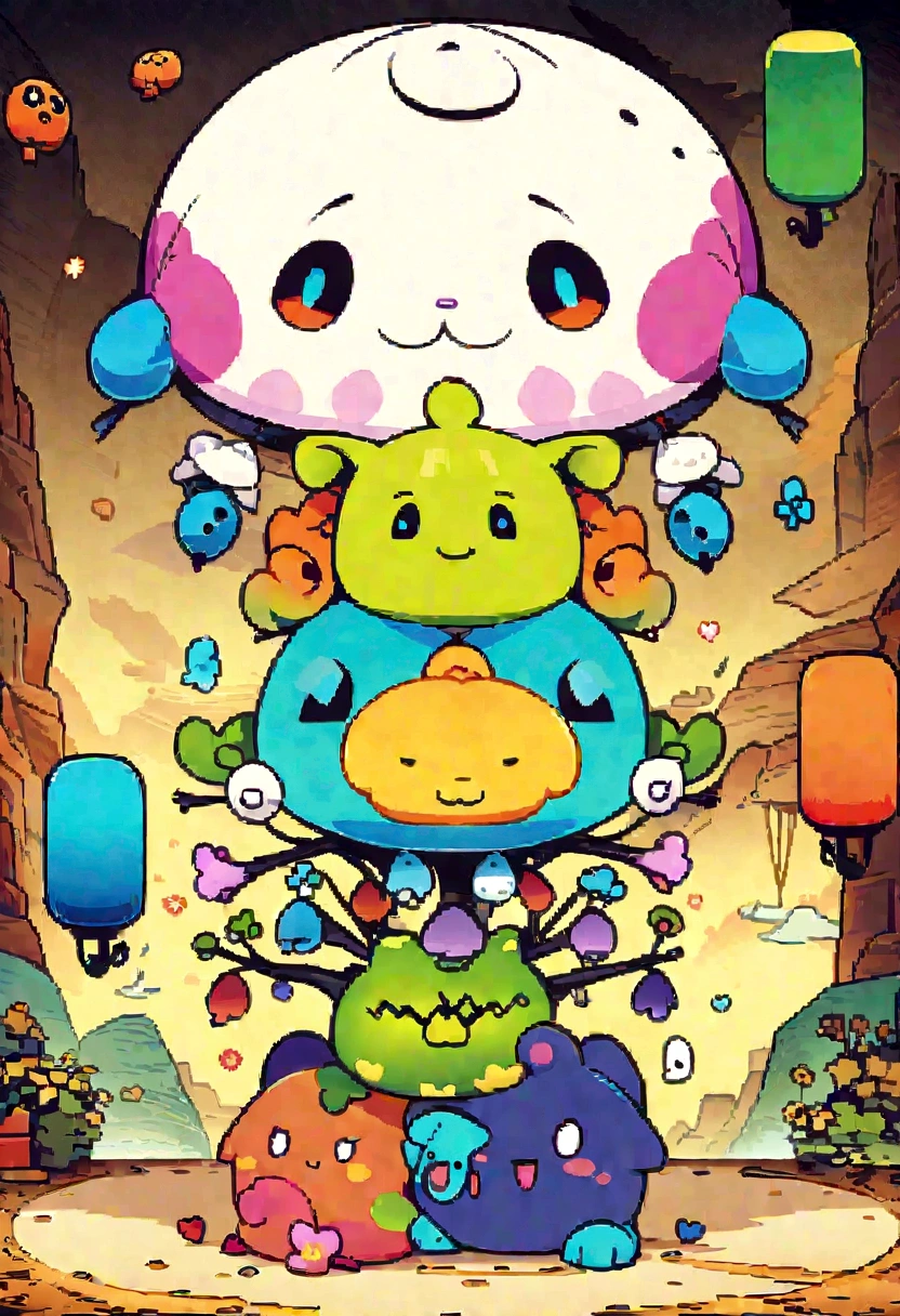 一个pod里有很多豌豆,There are different ways of expressing it, Mobile Game Art, Lovely and detailed digital art, Cute numbers艺术, Cute numbers, Sticky tar. Concept Art, game illustration, Full color illustrations, pod, Lovely artwork