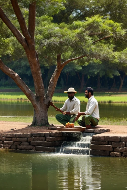 Meaning - Tree does not eat itself and the sarovar does not drink itself. Similarly, good and gentlemen are the people who accumulate the property for the work of others.