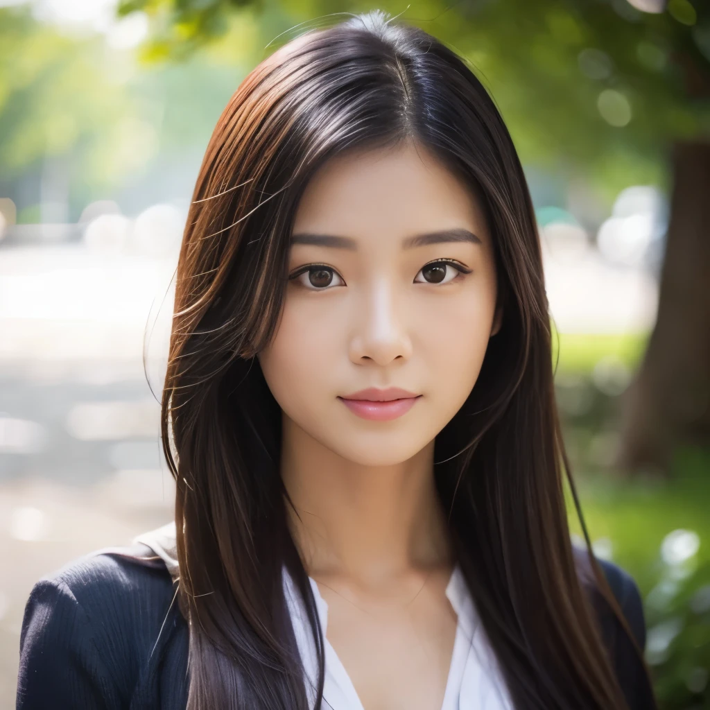 asian beautifull white women , realistic front at camera