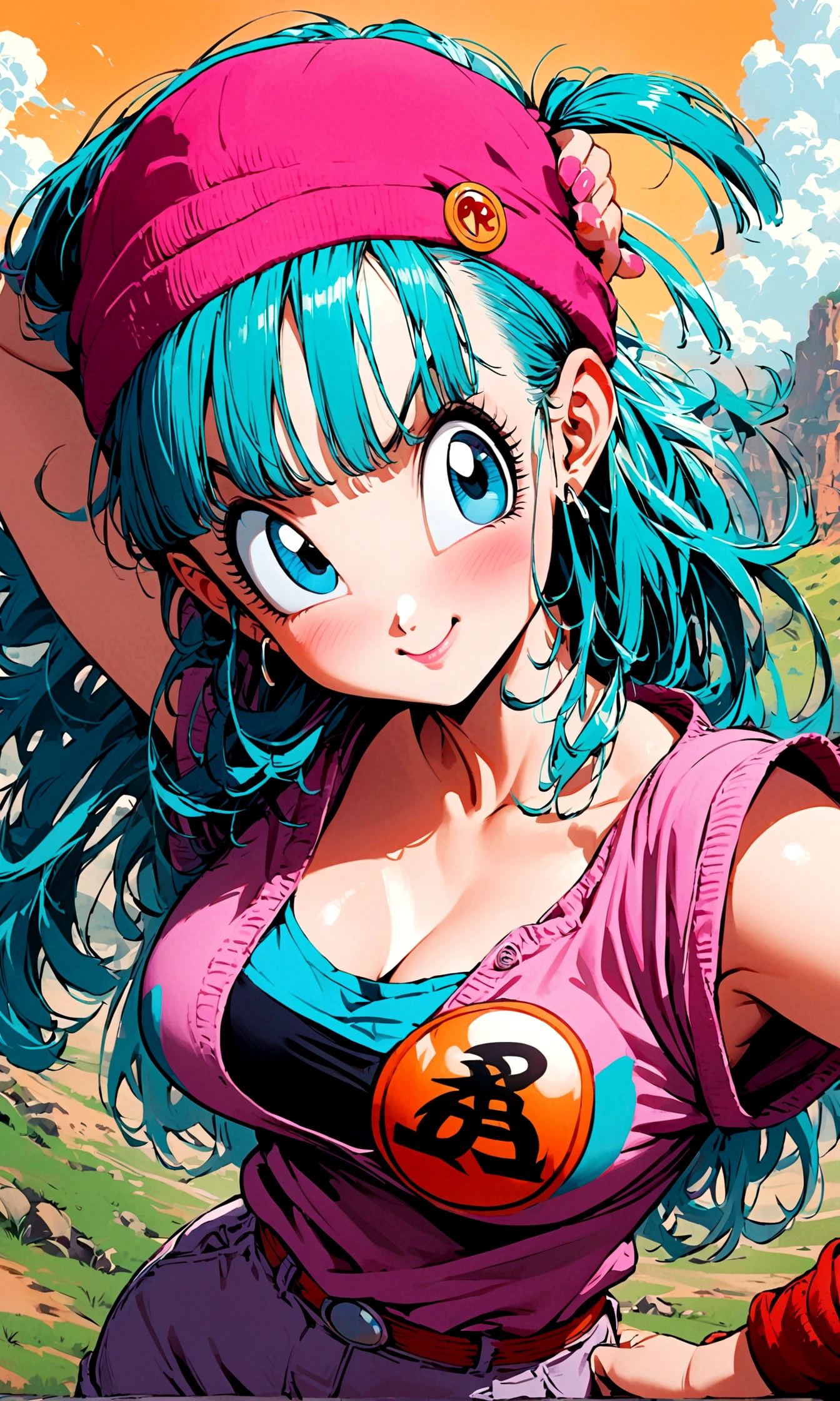 (1girl,bulma,dragon ball,)