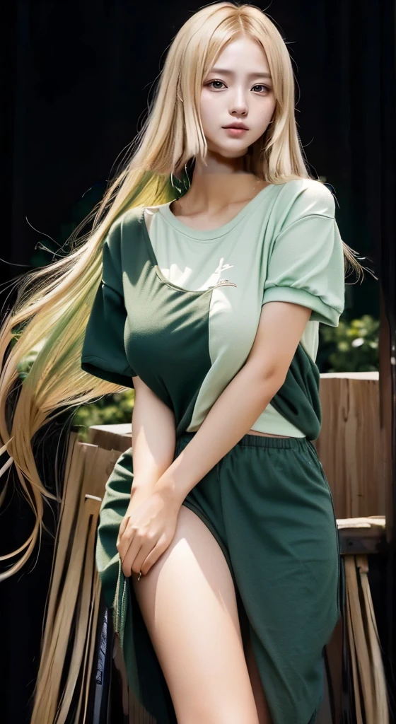 Big Breasts, Casual clothing style, ( ( Dark Green, 2020 Fashion, Short sleeve, Wear Fisherman's 🧥, Extra Large, cute casual Streetwear, korean female fashion model, Trends with r/Streetwear, she is wearing Streetwear, Dark Green, woman in Streetwear, young woman