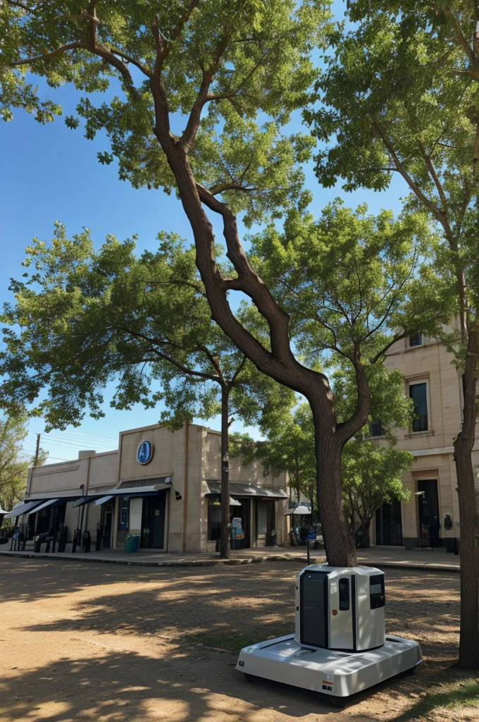 Machine in the shape of a tree with branches