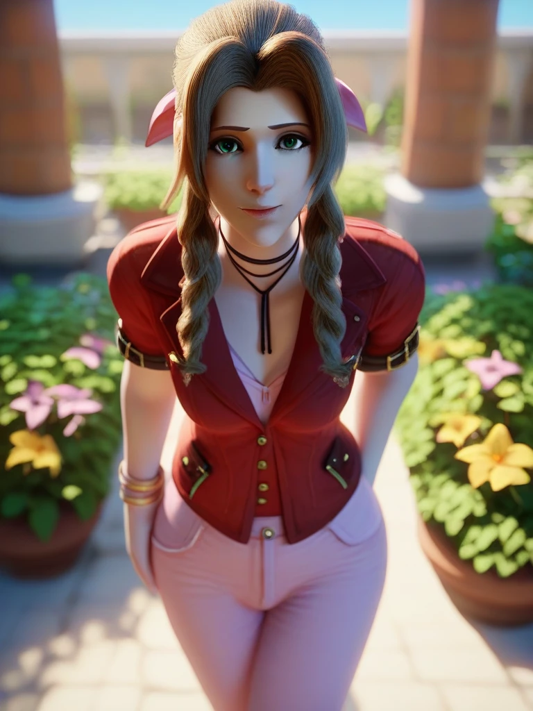 score_9, score_8_up, score_7_up, solo, female,
overwatch style, standing, pov, garden,
Aerith Gainsboroug from Final Fantasy