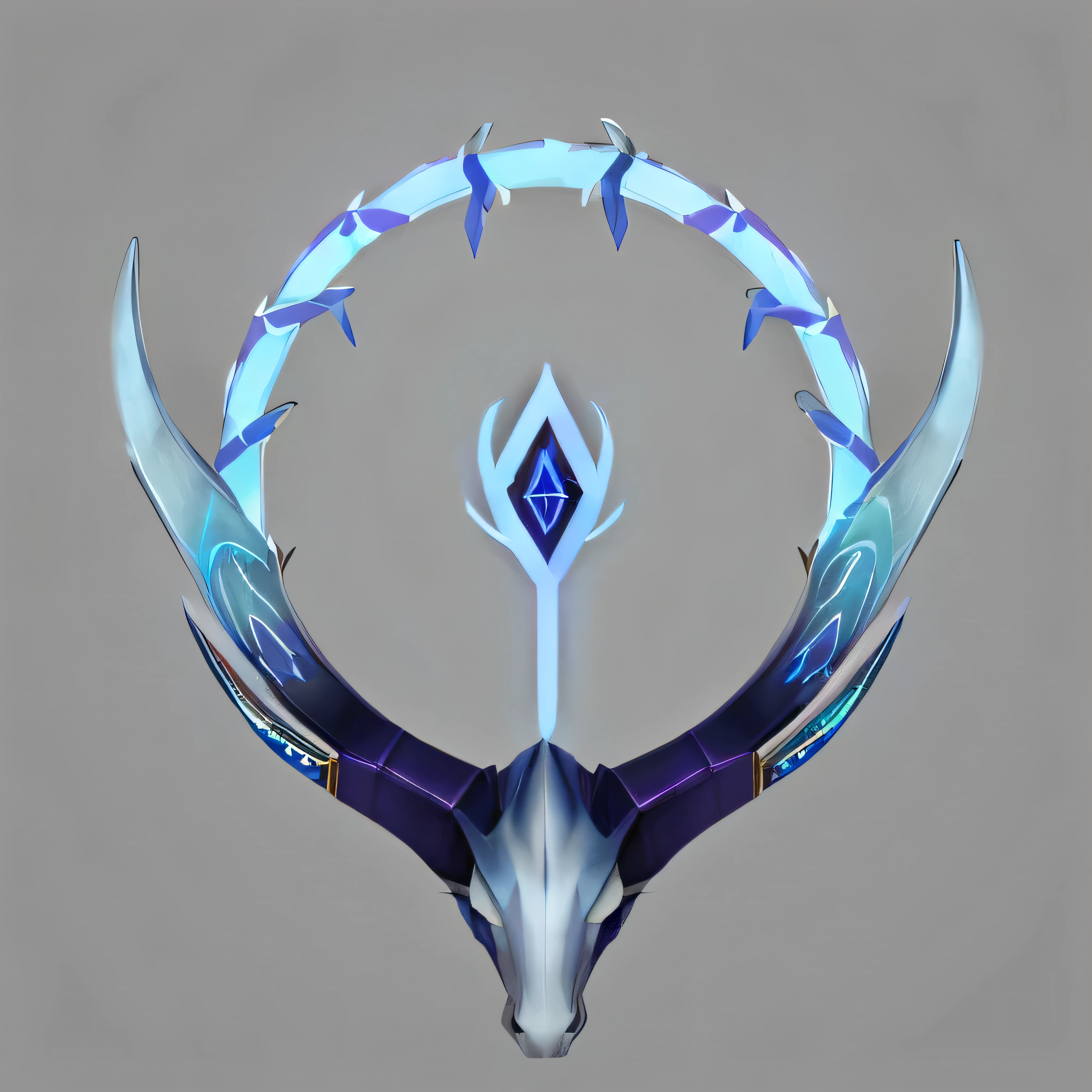 a closeup of a blue and white dragon with a circular design, symmetric conceptual art, sword shafts, painted in the arcane style, purple Ancient Antler Deity, Ancient Antler Deity, arcane art style, symmetry!! conceptual art, luminescent conceptual art, finished conceptual art, with glowing runes on the body, Fantasy game spell symbol