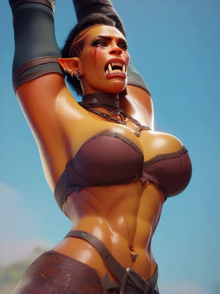 woman tortured by orc woman