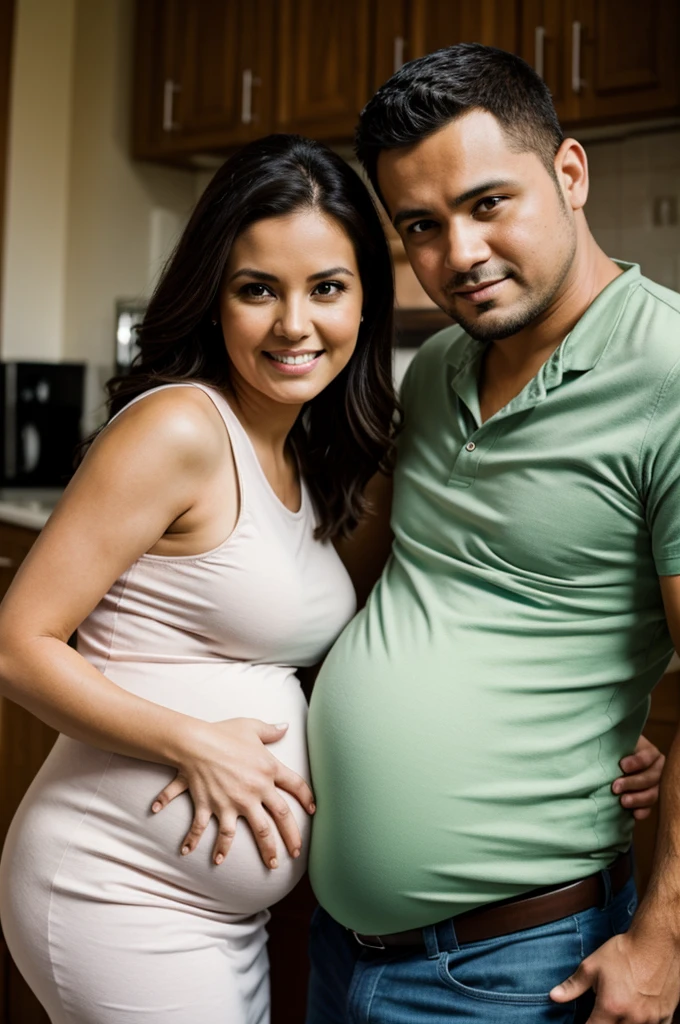 A married couple, the wife is one month pregnant 