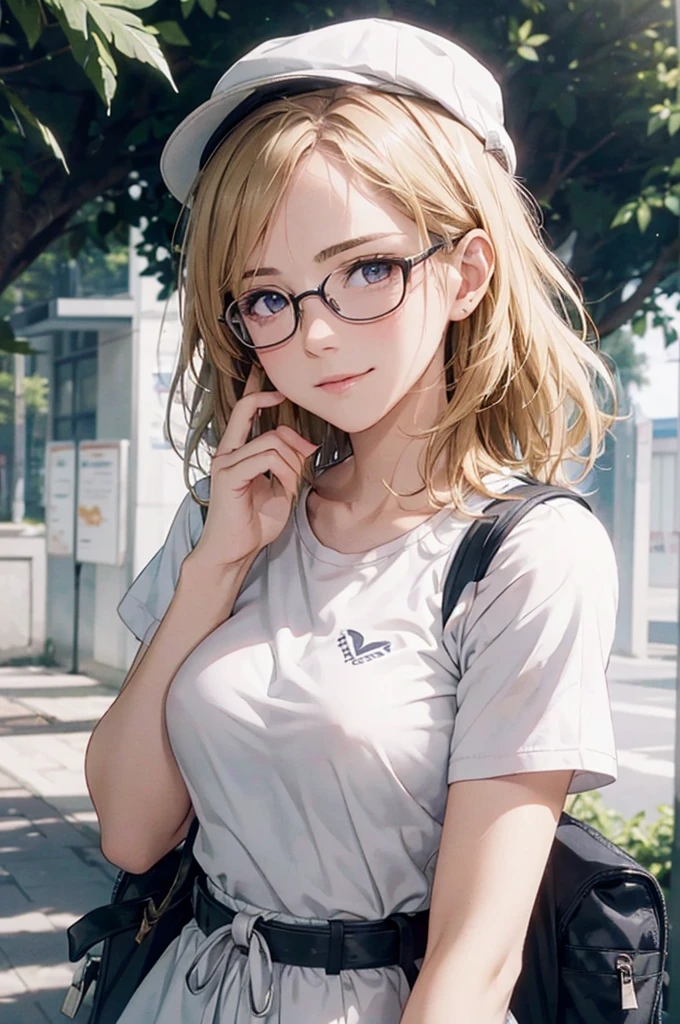 最high quality, high quality, High resolution, high quality texture, high quality shadows, High resolution, Beautiful details, Detailed CG, Detailed Texture, Realistic representation of face, Realistic, colorful, delicate, Cinematic Light, Side light, Lens flare, Ray Tracing, sharp concentrated, (1 Girl,concentrated:1.3), ( Intricate details, compensate, PureErosFaceV1:0.5), (細部まで美しいdelicateな顔, 緻密で美しいdelicateな瞳, Perfect Facial Proportions, Dense skin, Optimal ratio of four fingers to one thumb, Modest chest, Beautiful Hips, Smooth upper abdomen, blue eyes , glasses ,White shirt, mountaineering pants ,trekking shoes, work cap, paris, Montmartre hill, walk,buzzer, blue sky,trekking backpack ,adventure journey ,the gaze of true love, lips of temptation, A look full of compassion ,a smile full of love, i love you, Acting lovey-dovey, waist up, 35 years old, hiking,house wife,show off nipples under white shirt, air fortress hair, blonde hair