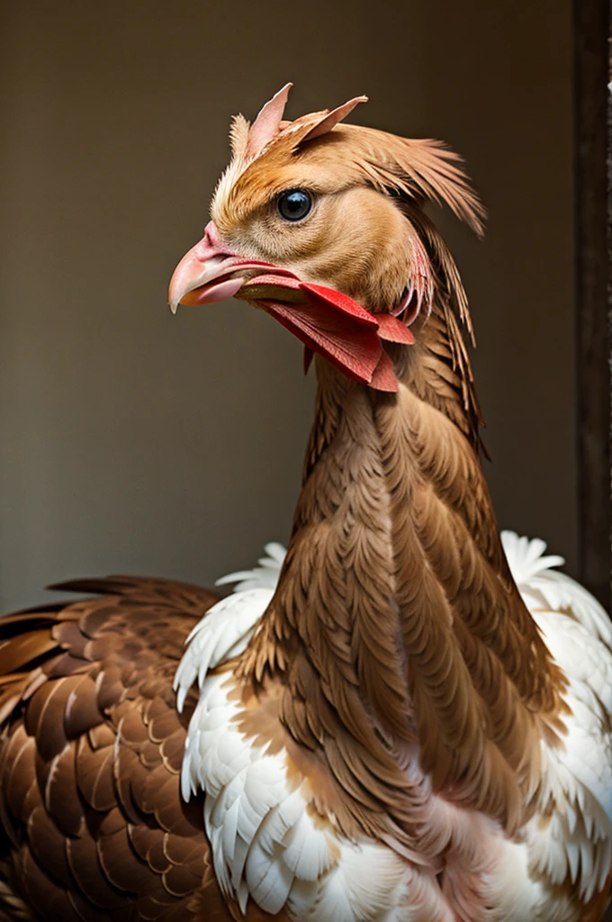 Choking neck of hen