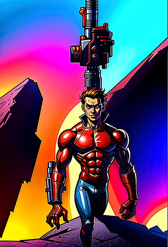terminator in a postapocaliptic wasteland