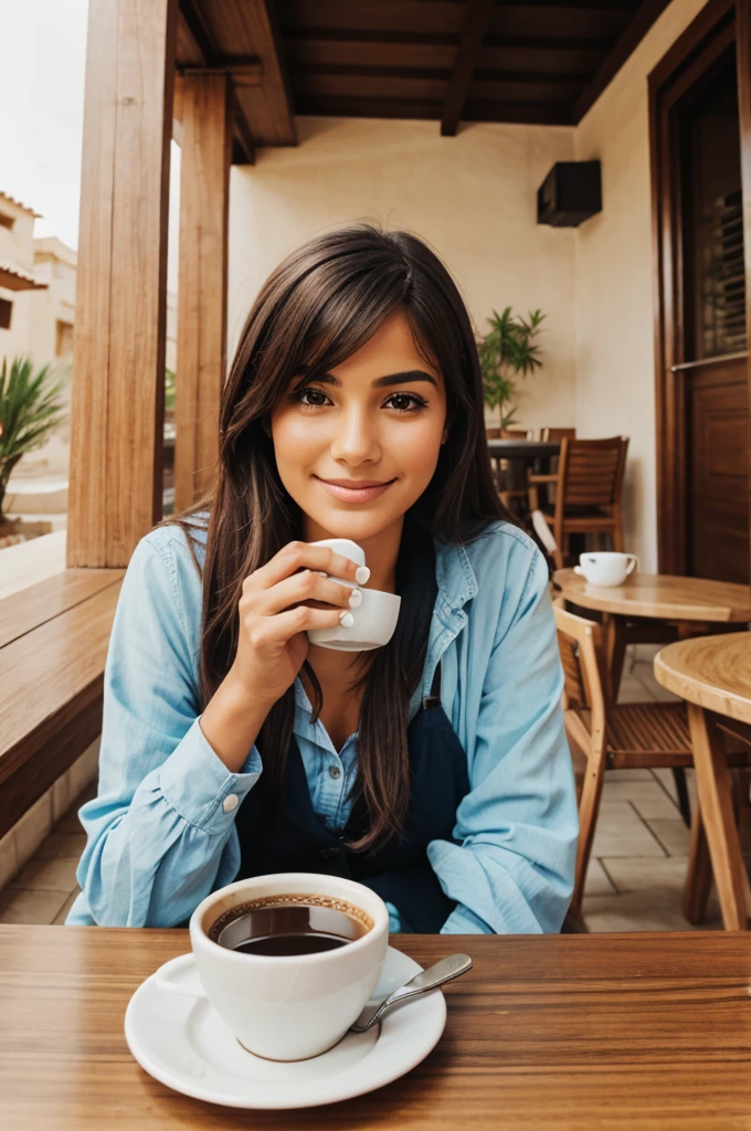 Enjoying coffee in darjiling