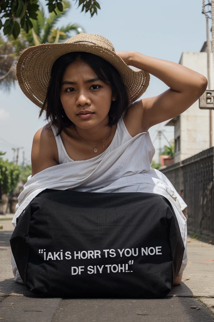 Make me a quote that says are you still poor or do you still want to be lazy in Indonesian