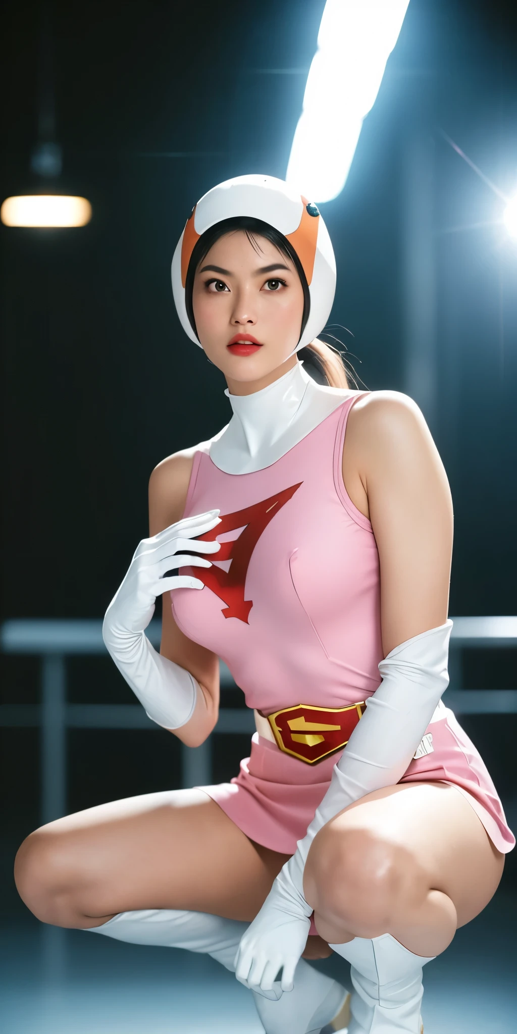 born photograph,Realistic,beautiful woman、Jun、Japanese、squat、Spread your legs、show White panties,sexy、straight,sexystop temporarily,Looking at the audience,break, Year_Classic_Jun_Gatchaman_My wife, Long Hair,beautifulface、素face、face面見えている、SHIELDThere is no、ミニ超ミニskirt、White panties、born photograph,Realistic,beautiful woman、Jun、straight,stop temporarily,Looking at the audience,break,
Year_Classic_Jun_Gatchaman,Long Hair,chest,Green Eyes,lips,medium chest,Blonde,lipstick,Compensate,
gloves,Cape,Helmet,belt,elbow gloves,white gloves,mask,skirt,leotard,Spacesuit,White long boots,Pink Dress,Superhero,Bodysuits,
Official Art,Highly detailed CG Unity 8K wallpaper, Perfect lighting,colorful, bright_front_face_Lighting,Shiny skin, (masterpiece:1.0),(Highest_quaLightingy:1.0), 超High resolution,4K,Very detailed, photograph shoot, 8K, High resolution, High resolution, (Confused:1.2), Kodak Portrait 400, Film Grain, Blurred Background, (Bokeh:1.2), Lens flare, (Vibrant_color:1.2),professional photographs, (beautiful_face:1.5),
