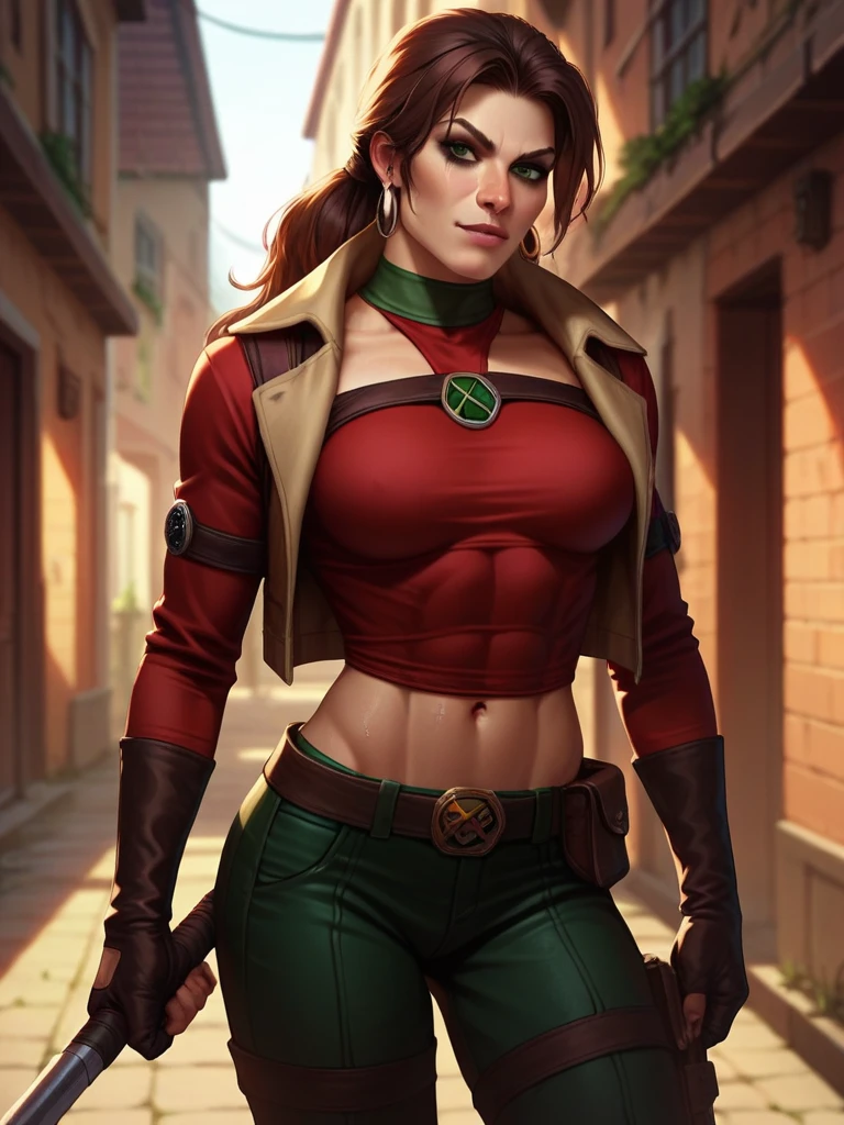 sexy muscle rogue woman