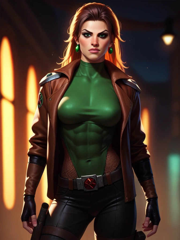 sexy muscle rogue woman