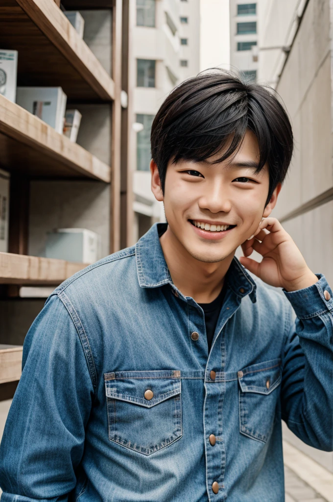 A korean boy with good smile 