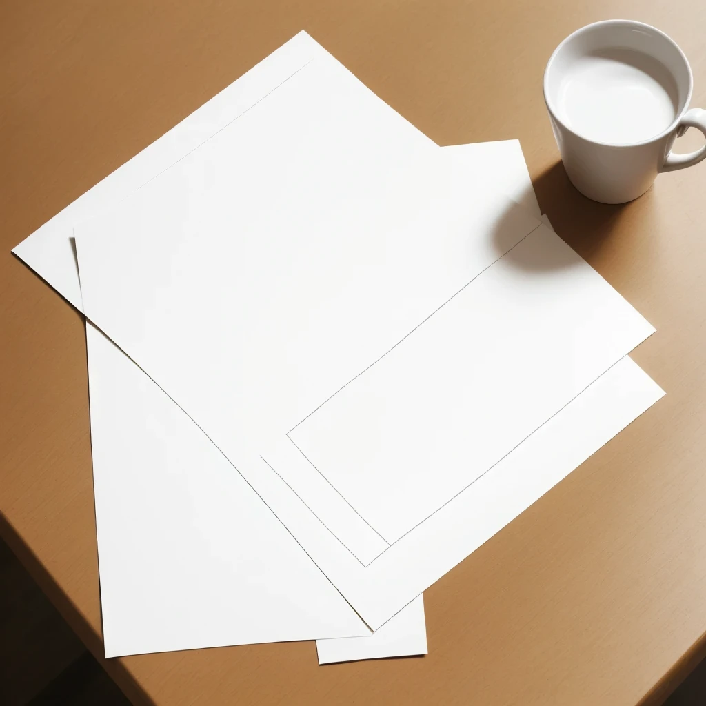 White paper and Pc on table