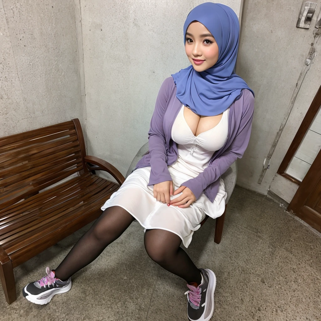 beautiful malay girl,hijab,big breast , full body