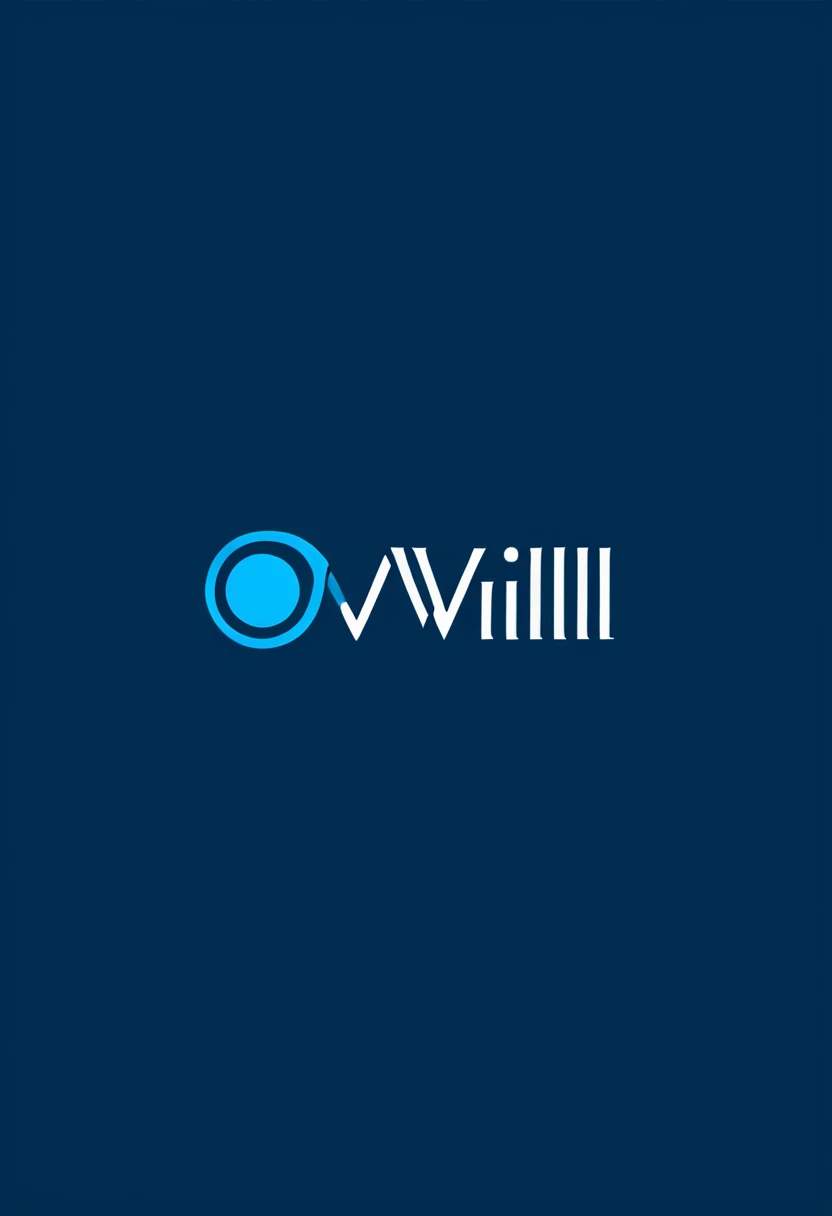 OpenWill, logo with letters, open the future, stylish, simple, blue