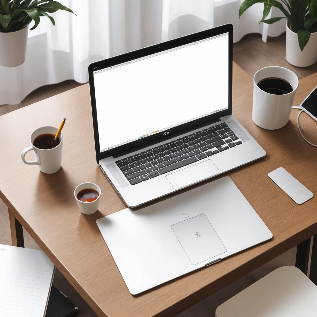 White paper and Pc on table