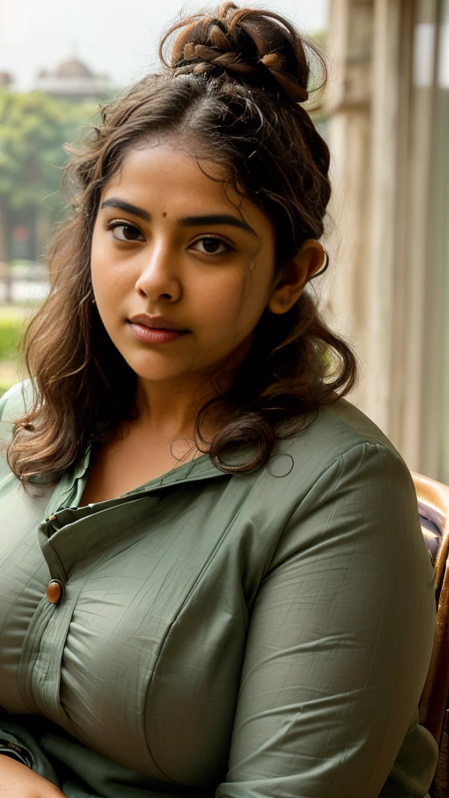 extreme closeup photo of ntg avika gor seductive look, deep cleavage, studying in library, nerd glasses, open jacket,(masterpiece)((disheveled hair:1.2),( beautiful detailed eyes:1.1), Indian girl (wearing casual t_shirt ,street background, Bokeh, medium round breast , side pose looking at viewer,long hair , hair bun,wet clothes, rainy season,heavy rain shower , enjoying rain, happy, big cheeks ,Outdoor image of 21yo in school school photo in school masterpiece, (photorealistic:1.7), best quality, beautiful lighting, Eleanor Latino Woman 20yo Old Big Breasts Plus Size Model random colour beautiful eyes extremely high Bun long extreme curly hair Lifts wearing Indian flowers ethnic elegance princess saree salwar kameez. Flowers on hair (Persian princess)),off shoulder ,bra, Indian attire ,ultra realistic skin Best quality, masterpiece, Beautiful, young indian woman, teacher, college, looking straight at viewer, wearing elegant red full sleeve top and long skirt, college classroom, sitting on chair, professionalism, teen age, detailed face, detailed body, symmetric face, cute face, dynamic pose, perfect anatomy, holding books with hands, photorealistic, curvy body, braid hair, 8k, ultra realistic, blackboard background, ambient occlusion