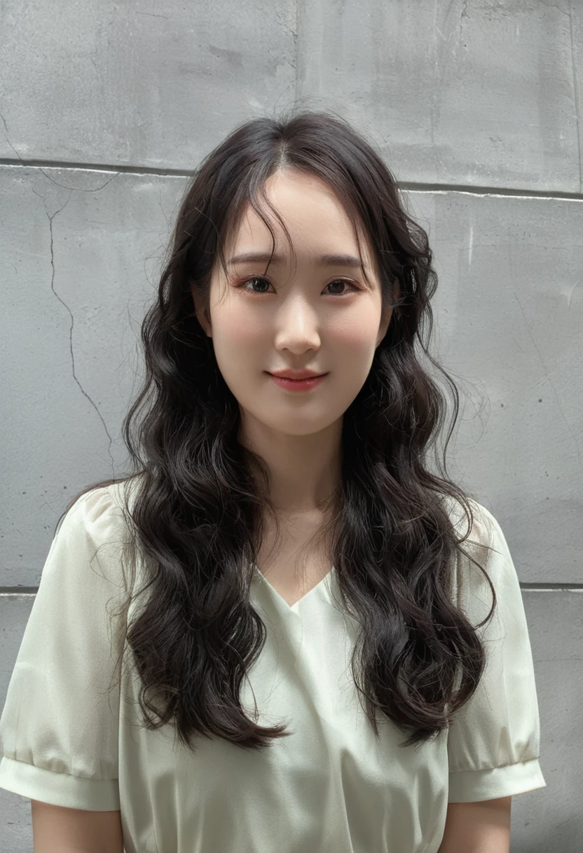 Best Quality, 8k, Masterpiece, (Portrait: 1.3), (photo realistic:1.4), (hyper realistic:1.4), Sharp Focus, looking at viewer, (smoother lighting:1.1), (increase cinematic lighting quality:0.9), realistic lighting, backlighting, light on face, ray trace, (brightening light:1.2), (Increase quality:1.4), sharp detail, (best quality real texture skin:1.4), finely detailed eyes, black_eyes, finely detailed face, 25 year old Korean woman, (white formal_shirt:1.4), (Create an image maintaining the original base model hairstyle:1.5)
