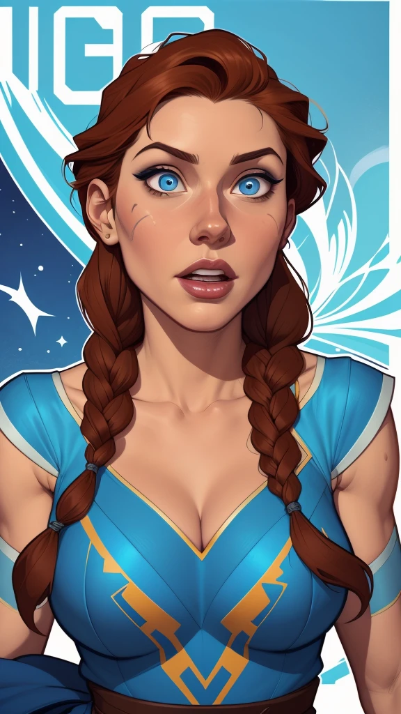 clearing! Here is the revised and cleaner text:

--- Character: Queen Anna of Arendelle with marks of war.

Description: Cartoon image of a woman. Illustration in cartoon art style, with highly detailed character design. detailed digital art, showing courage and high quality portrait. 

characteristics:
- Portrait character design - Beautiful digital illustration - Comic art - Young woman with braided hair - Beautiful lined eyes - Medium-large bust and wonderful sexy clothes - Expression of sexual desire from waist to head ---