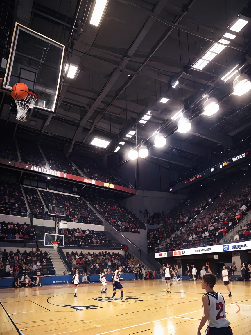 court basketball, no people