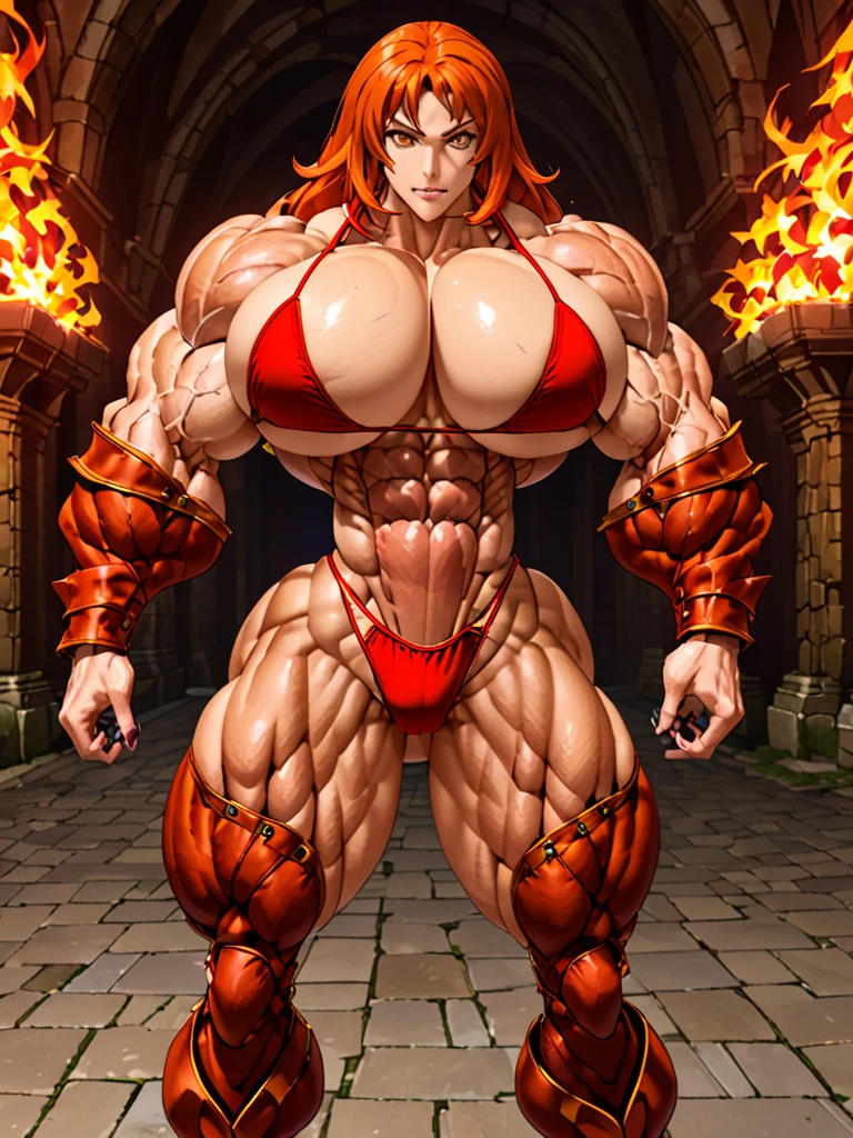 muscle woman fire arms castlevania micro underwear