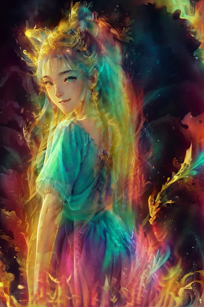 一个Lovely风格化海豚角色的数字插图,marine animal,Front view, Smiling,Q version,Studio Ghibli style, Fluffy, Photorealistic rendering,Pixar style, Extremely detailed, complex, panoramic, Front view, author:Anne Stokes, Facing the camera, Front Angle, Center, Lovely, Cute and quirky, Watercolor effect, Retro aesthetics, charming, Fantastic, Smooth, Soft lighting, Detailed description, 3D Vector Art, T-shirt design, Four pastel colors, Graffiti effect,