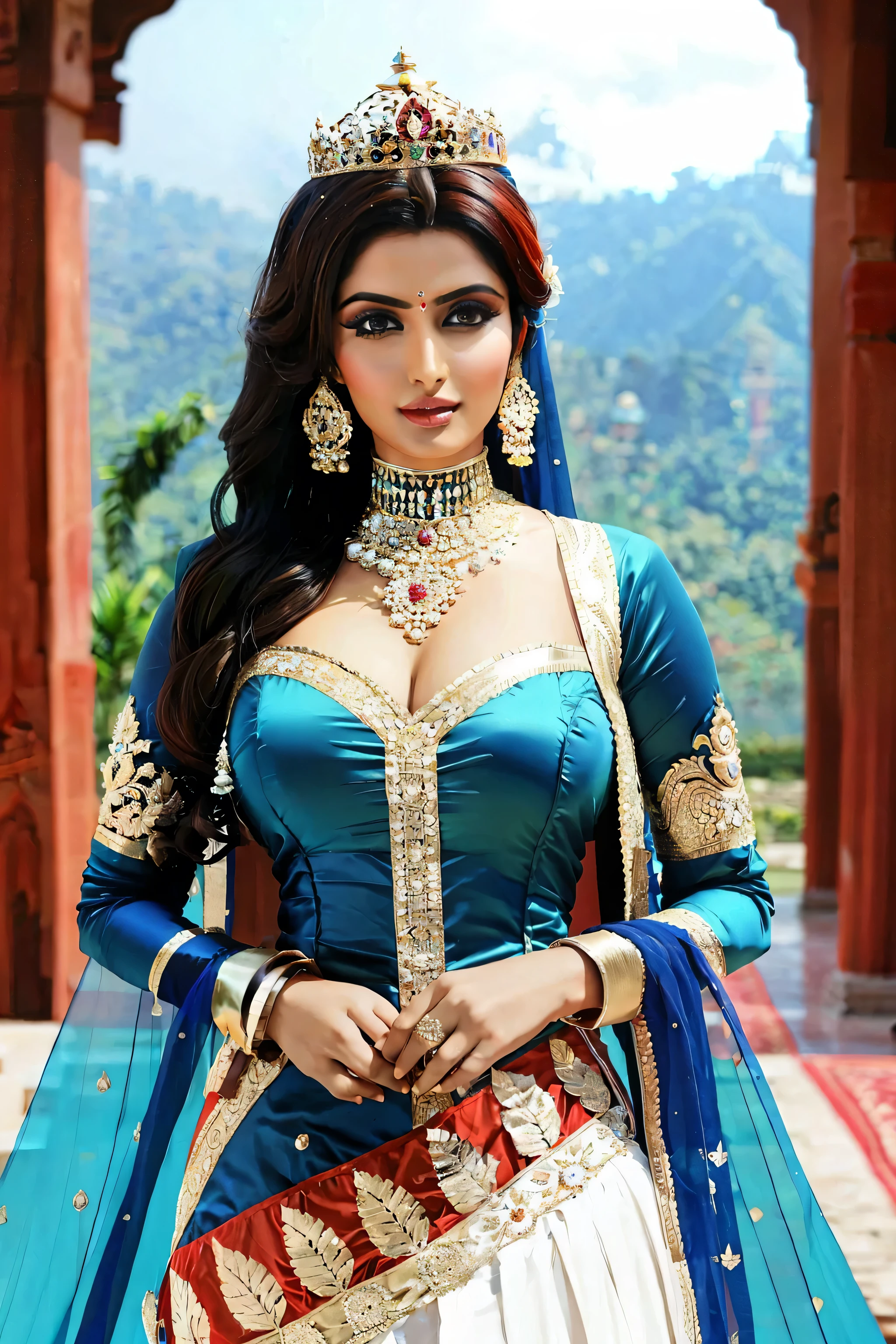 high quality, super sexy princess costume,large breasts, indian super model,in the heavenly Palace
