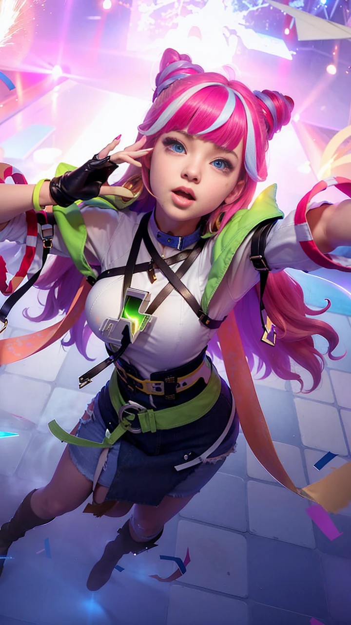 (((1 girl,  cute, denim jacket, white top, jeans, Gloves, blond, short hair, bob hair,  side parted hair, blue eyes))), (((blond hair))), 
dynamic poses, manga style, depicting a group of characters in various action scenes, from intense battles to lighthearted moments, with dramatic speed lines and bold sound effects, capturing the excitement and energy of the story, Laser rays from the palm of hand, Attack forward with palm, yellowstone park, Grand Canyon,