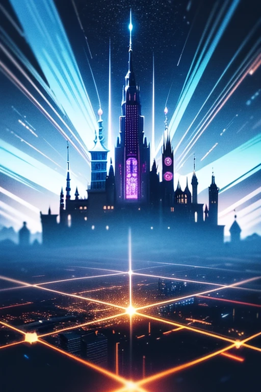 In a mysterious place called "Chaos Realm",The boundaries of time and space become blurred,Different time levels are intertwined,Forming an intricate multidimensional world。The scene here is surreal,Buildings from various eras float in the sky,From ancient castles to futuristic skyscrapers。The flow of time is no longer linear,It's like the terrain.,People can walk at different time heights,Like climbing a mountain。The sky is chaotic,Colors keep changing,From pink at dawn to orange at dusk,Then to the deep blue of the night,These colors interweave in the sky,No clear dividing line。Buildings float at different heights,Some are stone castles,Some are modern glass curtain wall buildings,Some are even futuristic transparent structures.,They seem to defy gravity,Floating casually in the air。Ground yes,Some places are rugged mountains,Some places are flat grasslands,There are also places with winding rivers.,They appear at different time levels.。People wearing clothes from different eras,Some ride horses,Some are driving hovercrafts,They walk or fly at different time heights,They don't seem to interfere with each other。Light shines from all directions,Sometimes it's sunshine,Sometimes it's moonlight,Sometimes it's a strange light from an unknown source,They create a dreamy light and shadow effect in the intersection of time and space.。The whole scene is filled with an atmosphere of mystery and unknown,Makes people feel both excited and curious,Want to explore this intricate world。