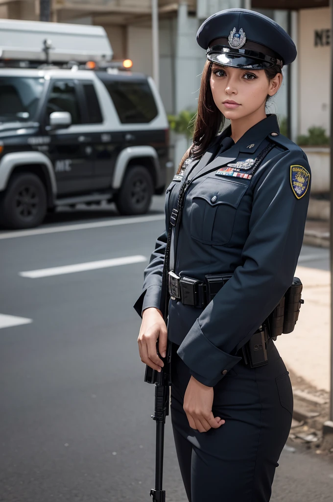 I want to create an image of myself as a military police officer in the state of Goiás 
