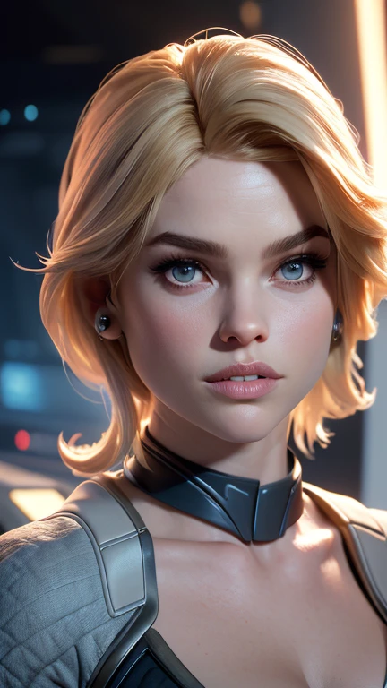photo of Alice Eve, RAW, beautiful woman, ((portrait)), ((detailed face:1.2)), ((detailed facial feature, detailed skin, clear skin), (perfect proportioned body), (wearing star trek bikini), (high detailed starship environment), (realistic photo, best quality, detailed), (8k wallpaper), (cinematic lighting, dramatic lighting) (sharp focus, intricate)