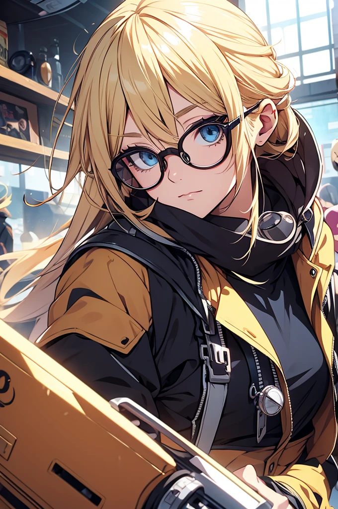 Blonde, Round Glasses, cool, Gear Accessories, Anime Style