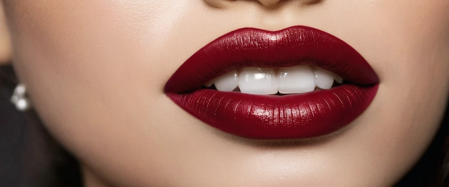 a gentle kiss, evil smiley mouth, Dark red lips, glossy lips, Woman face close up, Fashion lipstick, kiss icon, Girl cosmetics,