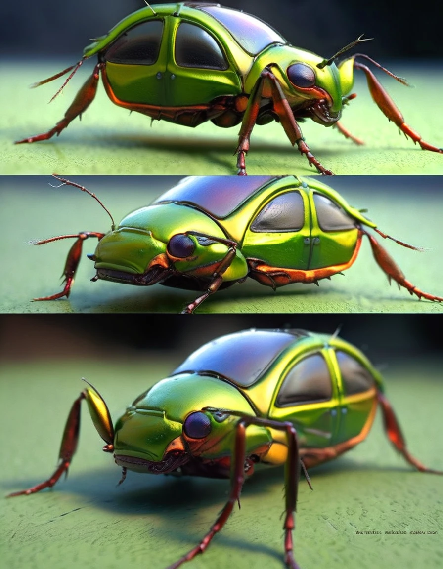 hybridexa  insect car photorealistic 