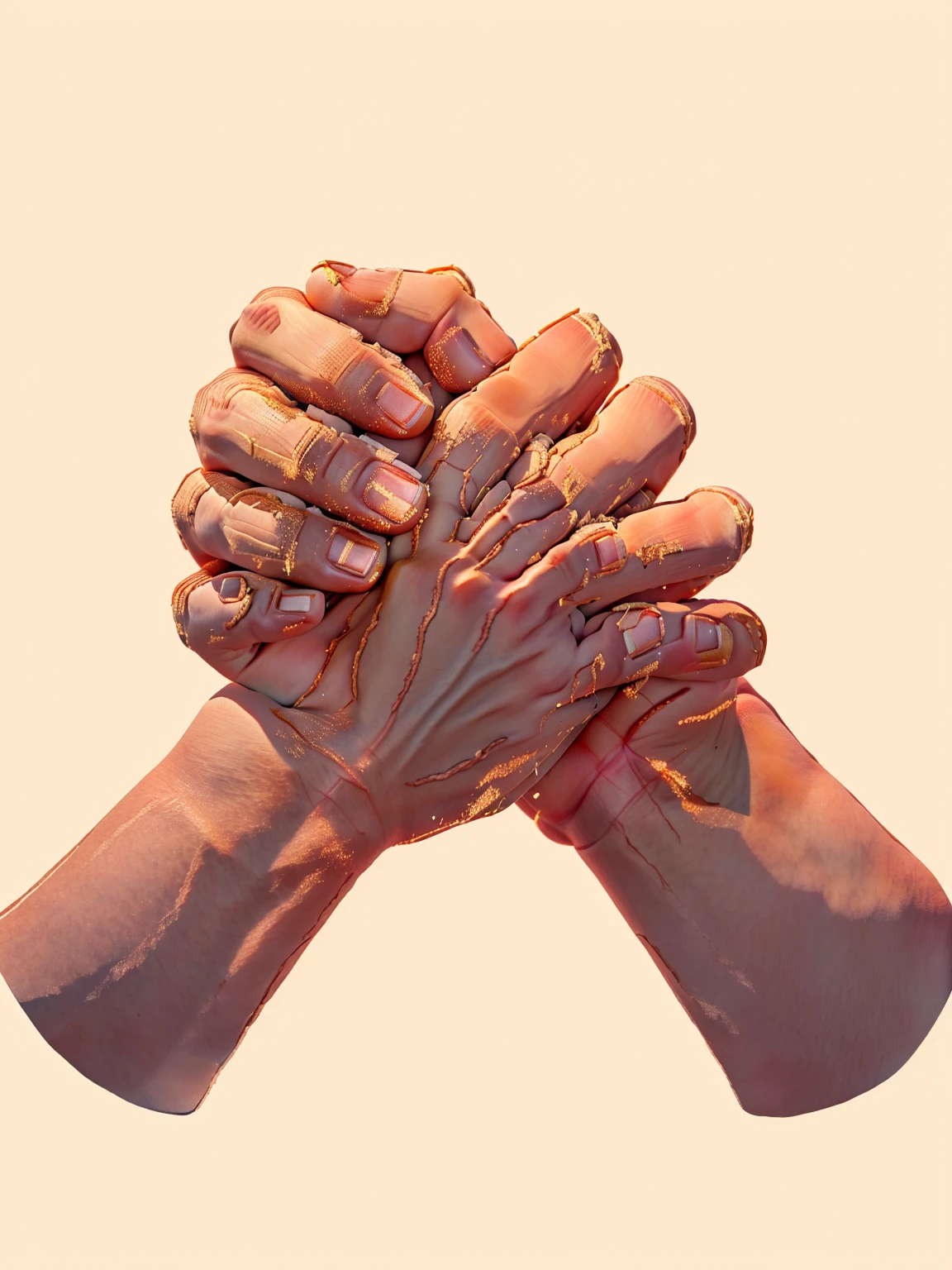 Two hands were clenched into fists, 手Holding Hands, highly Detailed hands, Fingers crossed, Hands together, Squeeze your hands, Blessing Hands, detailed and Realistic hands, Detailed hands, Simple Hands, glowing hands, Clenched fist, Heavy hand gesture style close-up, Holding Hands, highly Realistic hands, Holding Handss, Realistic hands