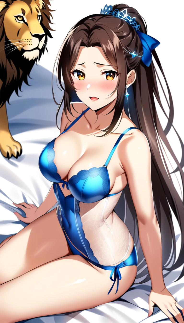 lion,a mother(she had been brainwashing by her son's friend , divorced her husband , remarried her son's friend,bride of her son's friend, wear y lingerie,has first night sexth her son's friend ,)