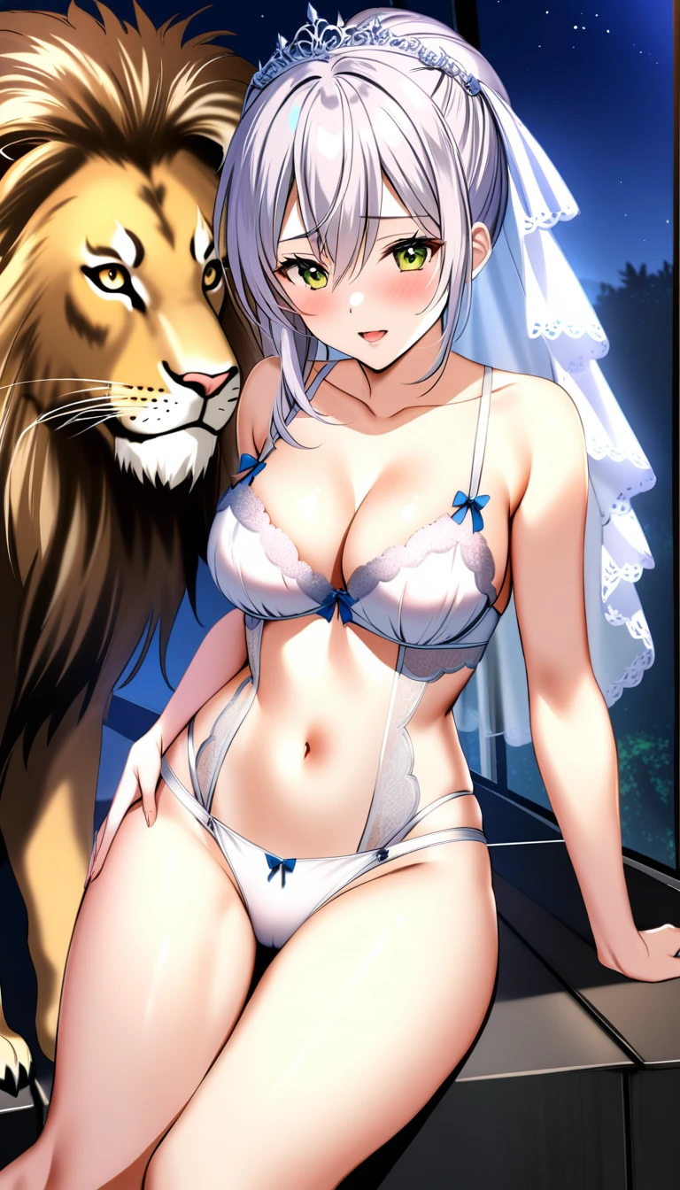lion,a mother（she had been brainwashing by her son's friend , divorced her husband , remarried her son's friend,bride of her son's friend, wear sexy lingerie,has first night sex with her son's friend ,)