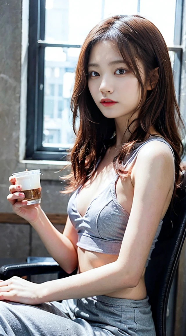One Girl, 19, alone, Aesthetic artwork, Irish, Wavy Red Hair, Shoulder-length hair, Grey Eyes, Light grey eyes, Pale skin, cup, Small breasts, Runner's body, (Textured skin, Skin pores:1.1), It gives me goosebumps, Taking a selfie while lying in bed, Wet Crop Top T-shirt, See-through T-shirt, ((Protruding nipples)), Nipples visible through T-shirt, Fascinating, Sexy Photos, Not wearing pants, Wearing a pink see-through thong, Long legs, Small nipples, (Highly detailed 8k wallpaper), Soft lighting, high quality, Film Grain, Fujifilm XT3 Sharp Focus, 5 ....6, 50mm, High detail, Sharp focus,(Natural light), Crazy Details, Intricate details, Ultra-detailed, close, I hid my hands