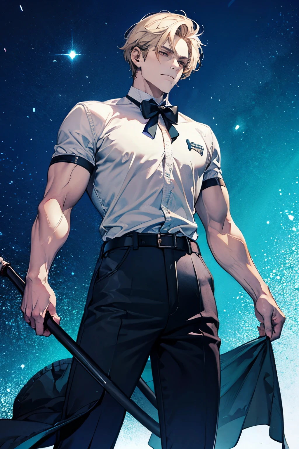,((Strong men's:1.3)),((black hair:1.3)),(Shiny marble eyes:1.45),(forehead mark),(NSFW:1.15),((very short hair:1.2)),((Demon Horns:1.4)),(A lustrous, soft face:1.4),((blush、Mischievous Smile、Excited face:1.2)),((head down:1.3)),((hand to own mouth:1.5)),((outdoor:1.25)),((Gorgeous Knight costume:1.3)),(black、yellow、white、pink),((Crouching:1.2))