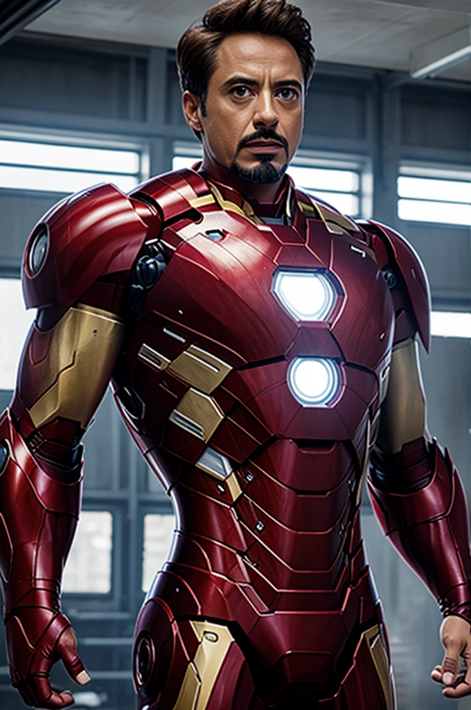 Iron man pressing clothes