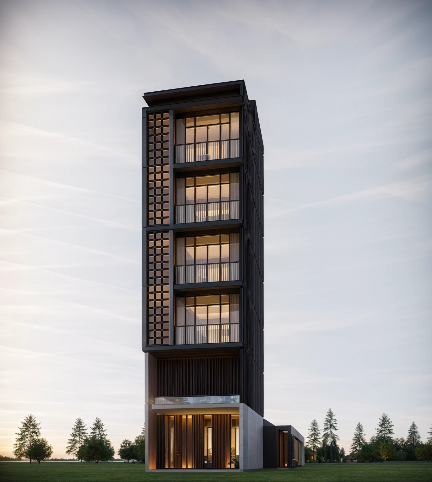 villa modern,night, Realistic, exterior, sunlight, house, RAW photo, 8k uhd, dslr, (high detailed skin:1.3), soft lighting, ultra quality, film grain, Fujifilm XT3, sharp image, best quality, authentic, hight quality,