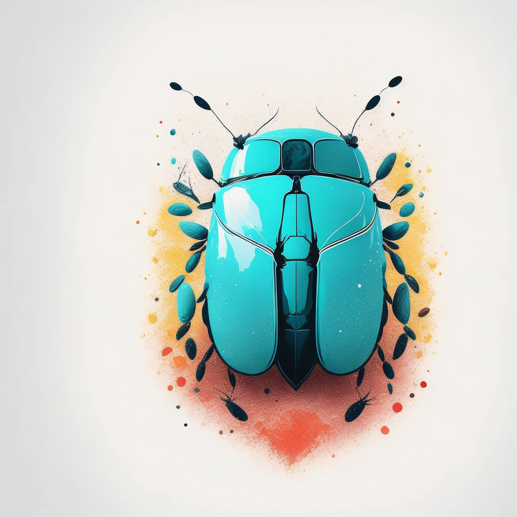 T-shirt graphic design Vector central t-shirt , 8k , cinematic, realistic, beetle 1966 (model since September 1964 for North America U.S.), design circular, splash, background white