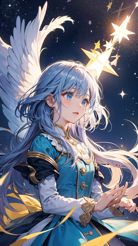 Fluffy、Starry Sky、magic、Star bright、Flying in the sky,magic少女,Powdery