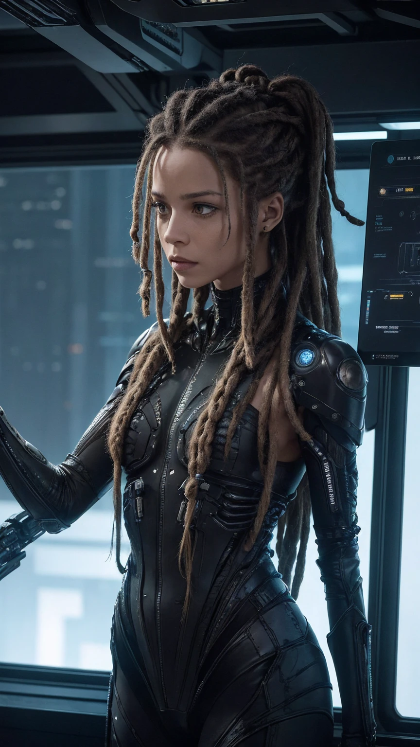 a woman with dreadlocks ain a scene from the film alien, movie still of a alien cyborg, frame from prometheus movie, hr giger. 8 k, eve online movie still, scene from prometheus movie, still frame from prometheus, biologic hr giger style, scene from the movie prometheus, humanoid flora, celebrate a new year's 