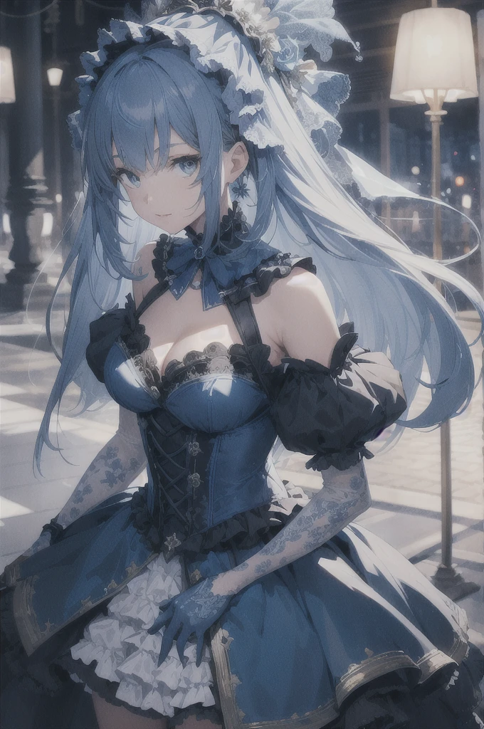 Absurd, High resolution, Very detailed, (One Girl:1.3),
break
, Design beautiful ruffle images, Shades of blue,supernatural,Different world,Super detailed,Great decoration, Bright lighting,Bokeh effect.